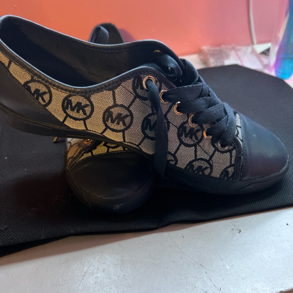 Michael Kors Black and Gold Sneakers